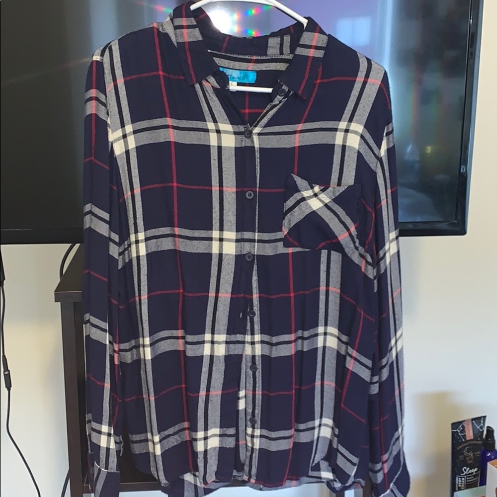 Light weight flannel top